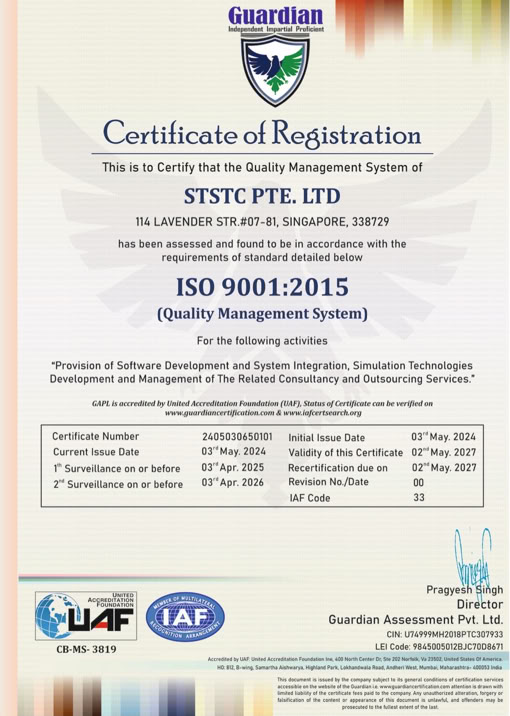 ISO 9001:2015 certificate