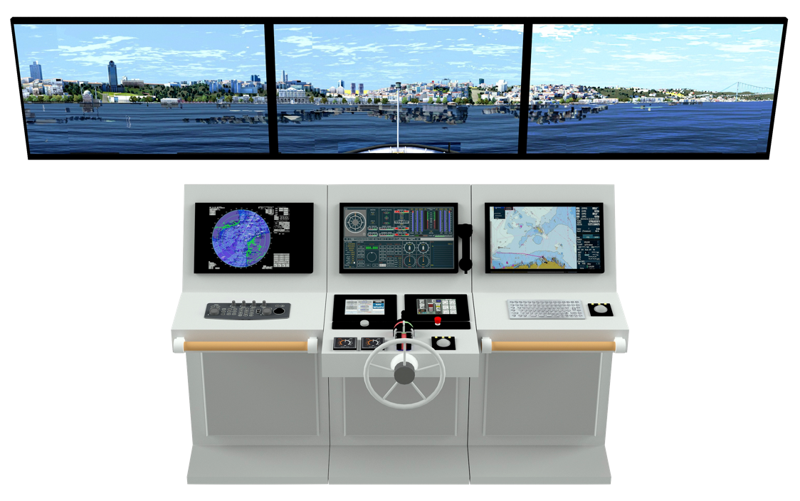 DNV class B Navigation simulator, ARPA/ECDIS simulator