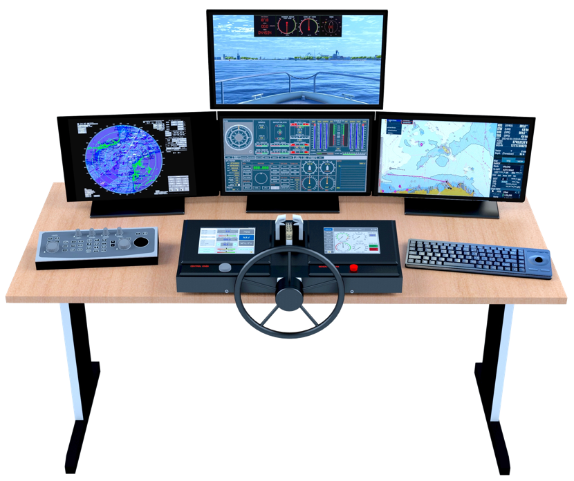 Navigation training, ARPA/ECDIS simulator.